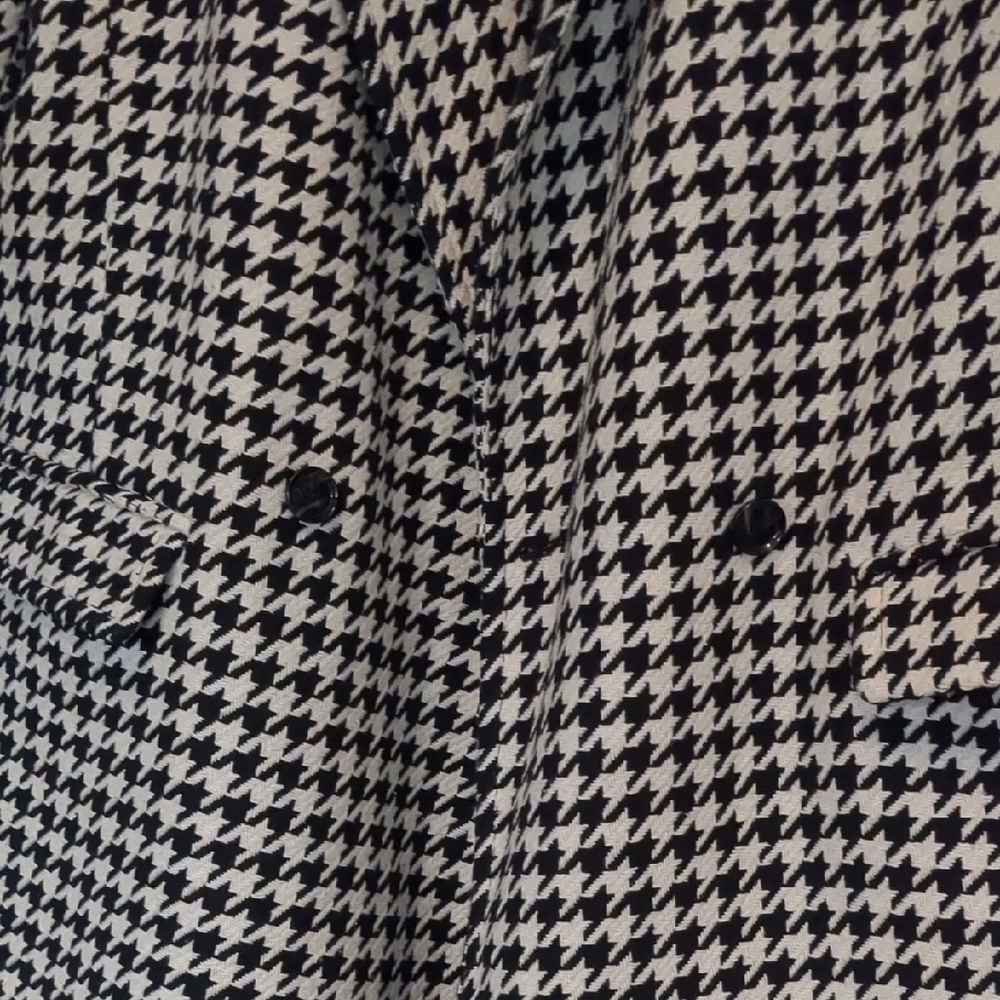 Ann Taylor Black and White Houndstooth Jacket Sz XL - Picture 5 of 10